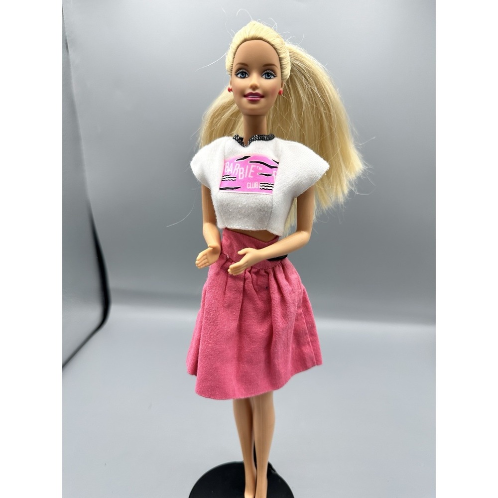 Vintage Barbie Doll Blonde Hair Bendable Knees Articulated Pink 1999